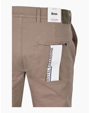 Brax Fabio Cotton Trousers Stone - White