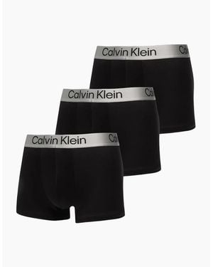 Calvin Klein 3-Pack Icon Microfibre Stretch Boxer Trunks - Black