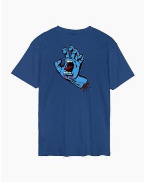 Santa Cruz Screaming Hand Short Sleeve T-Shirt - Blue
