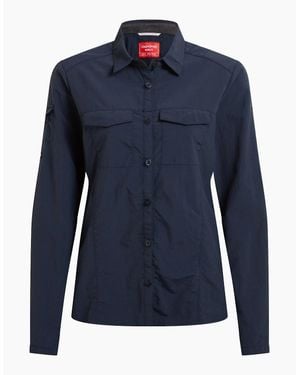 Craghoppers Ladies Adventure Iii Nosilife Long-Sleeved Shirt - Blue
