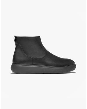 Fitflop Iq-Comff Leather Zip Chelsea Boots All - Black