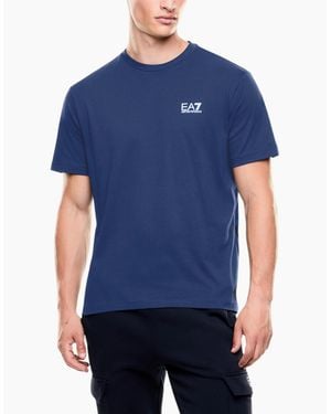 Armani Ea7 8Npt18 T Shirt Emporio Short Sleeve Casual Cotton Tee Top - Blue