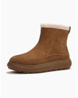 Fitflop Iq-Comff Suede Terracotta Boots - Brown