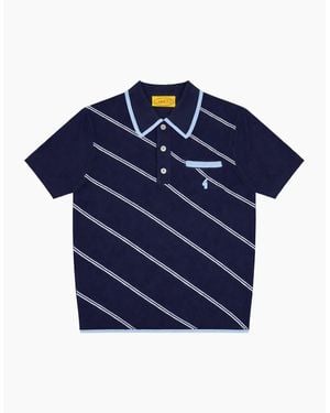 Gabicci Vintage Connett Archive Knit Polo Shirt - Blue