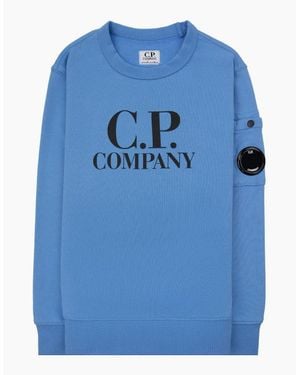 C.P. Company Undersixteen Basic Lens Crewneck Sweatshirt Bonnie 833 - Blue