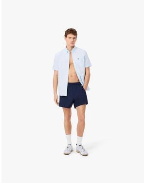 Lacoste Colour-Block Swim Trunks - Blue
