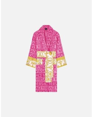 Versace Baroque Classic Bathrobe - Pink