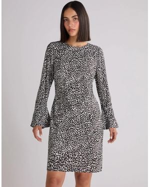 Ro&zo Petite Dalmatian Print Mini Dress - Grey