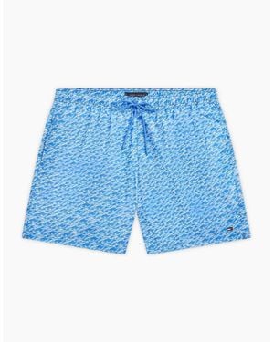 Tommy Hilfiger Th Script Print Swim Shorts, Cyanotype Spell - Blue