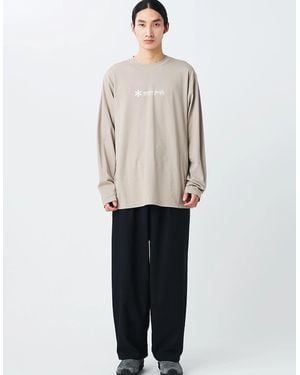 Snow Peak Snow Peak Soft Cotton Logo Long Sleeve T-Shirt - White