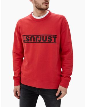 Just Cavalli S01Gu0031 Sweatshirt Printed Crew Neck Casual Pullover Jumper - Red