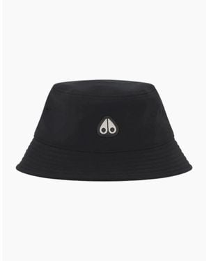 Moose Knuckles Logo Icon Bucket Hat 292 - Black