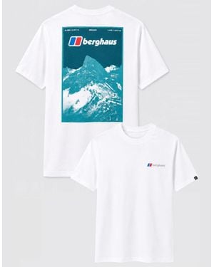 Berghaus Threshold Peak Mountain Graphic T Shirt - White