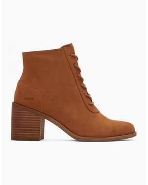 TOMS Evelyn Leather Boots Tan - Brown