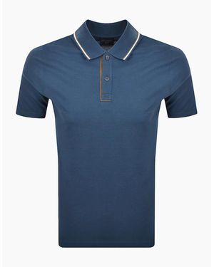 Paul & Shark Moon Badge X-Soft Cotton Pique Polo Shirt - Blue