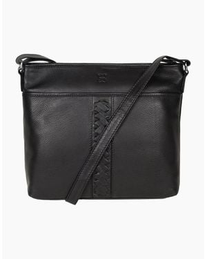 Lakeland Leather Farlam Messenger Bag - Black