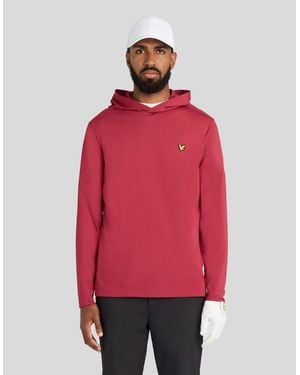 Lyle & Scott Performance Hooded Midlayer - Red