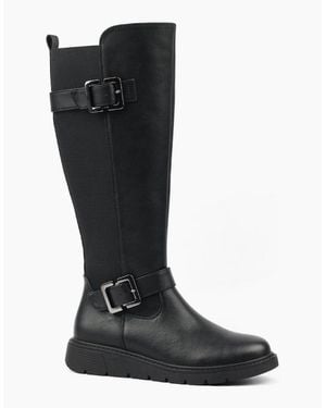Lunar Devon Knee High Boots - Black