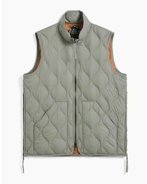 Taion Military High Neck Soft Shell Down Vest - Grey