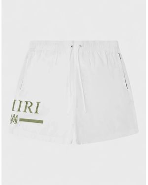 Amiri Ma Bar Logo Swimtrunk - White