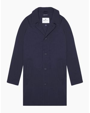 Aquascutum Active Stretch Caban Trench Coat Jacket - Blue