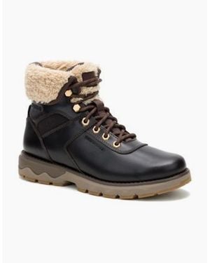 Caterpillar Fandom Roll Down Fur Waterproof P312605 Dark Boots - Black