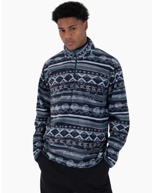 Hurley Mesa Windchill High Collar Half Zip Fleece - Blue