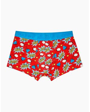 Happy Socks Super Dad Boxer Trunk - Red