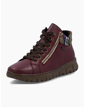 Rieker Ladies Boots N1305-35 Vino Multi Waterproof - Brown