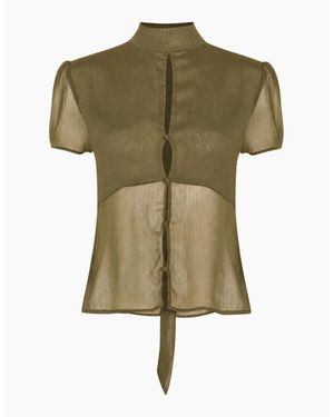 No Emotions The Mia Top - Brown