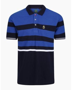 Luke Sport New Mead Striped Polo Shirt - Blue