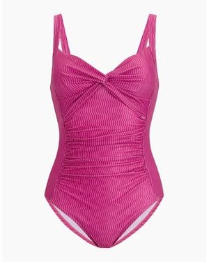 Regatta Ladies Sakari Retro Wave Tummy Control One Piece Swimsuit - Pink