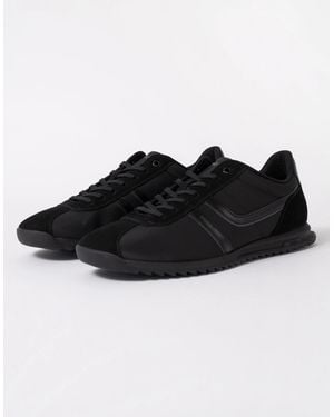 BOSS Boss Zayn Logo Trainers With Faux Suede Trims - Black
