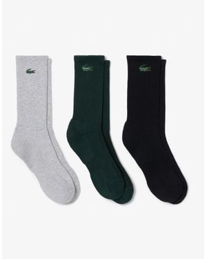 Lacoste Calf Socks Adult Knit - Black