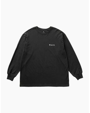 Snow Peak Snow Peak Soft Cotton Relaxed Long Sleeve T-Shirt - Black