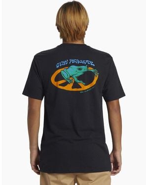 Quiksilver Stay Peacefull Short Sleeve Crew Neck T-Shirt - Blue