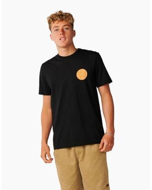 Rip Curl Rip Curl Streamline Chest Logo Short Sleeve T-Shirt - Black