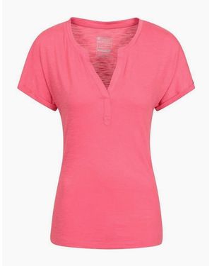 Mountain Warehouse Ladies Skye Slub T-Shirt - Pink