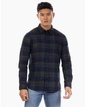 Peter Werth Kidwell Collared Neck Long Sleeve Shirt - Blue