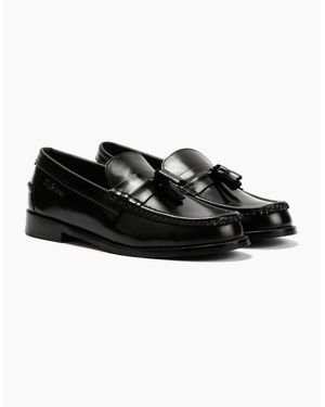 Ben Sherman Sid Brush Off Leather Tassel Loafers - Black