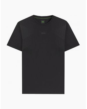 BOSS Slim Fit Active T-Shirt With Reflective Details - Black