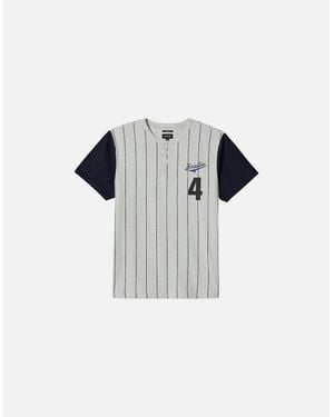 Brixton The League Baseball T-Shirt - Grey