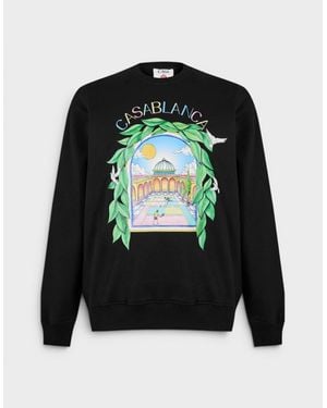 CASABLANCA L'Arch De Tennis Printed Sweatshirt - Black