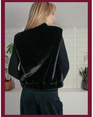 Nooki Design Isla Faux Fur Gilet - Black