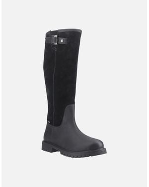 HUNTER Canna Tall Boot Leather Boots - Black