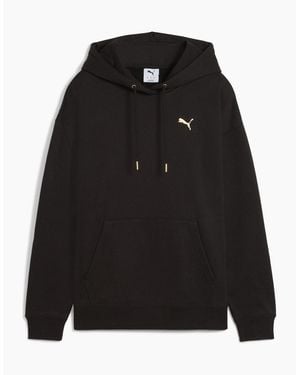 PUMA Maximal Metallic Comfort Tech Fleece Overhead Hoodie - Black