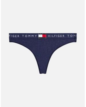 Tommy Hilfiger Heritage Logo Thong, Heather - Blue