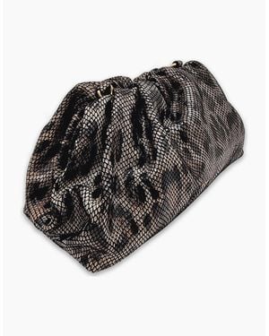 Nooki Design Lucinda Clutch Bag-Snake - Black