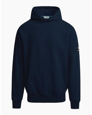 Sandbanks Badge Logo Hoodie - Blue