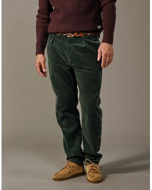 aubi Barrowby Cord Trouser - Green
